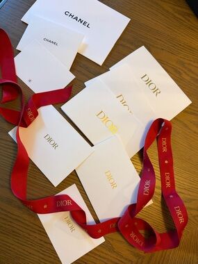 Chanel & Dior Stationery with Cloth Ribbon